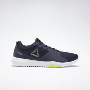 Reebok Flexagon Force Trainingsschuhe Herren - Navy/Gelb/Weiß - DE 914-QXI